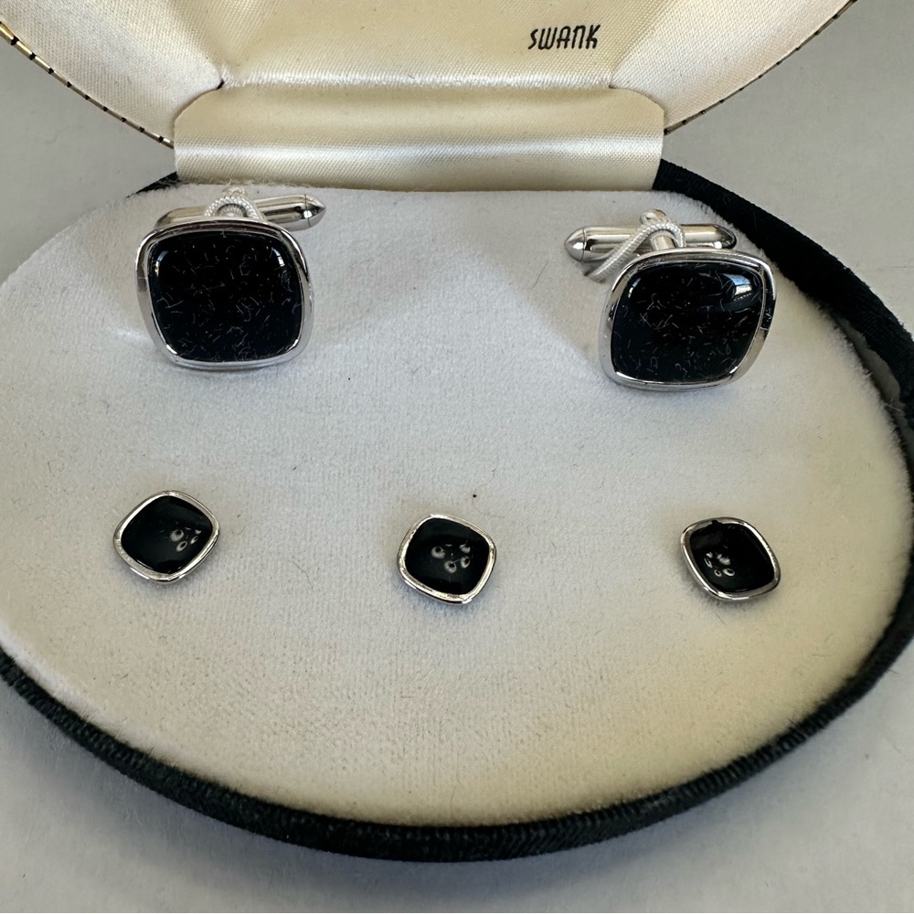 Mens Vintage swank formal wear cufflinks set - Picture 3 of 3